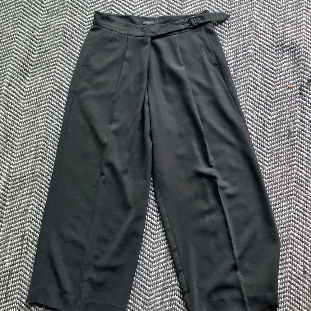 90s Vintage Donna Karan - Wide Leg Paper Bag Pant